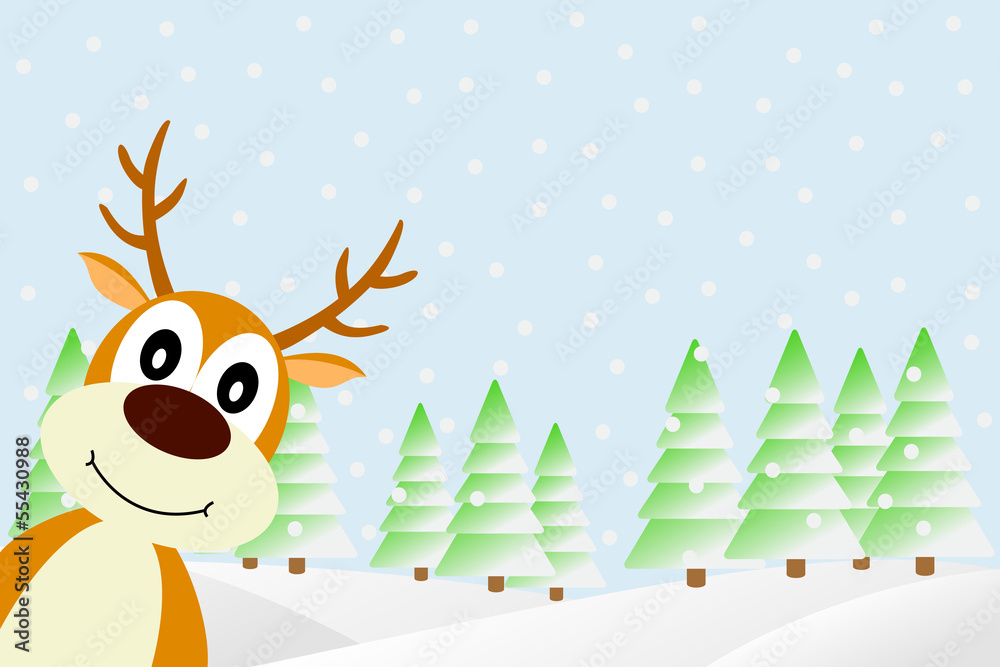 Fototapeta premium Deer in the winter forest.