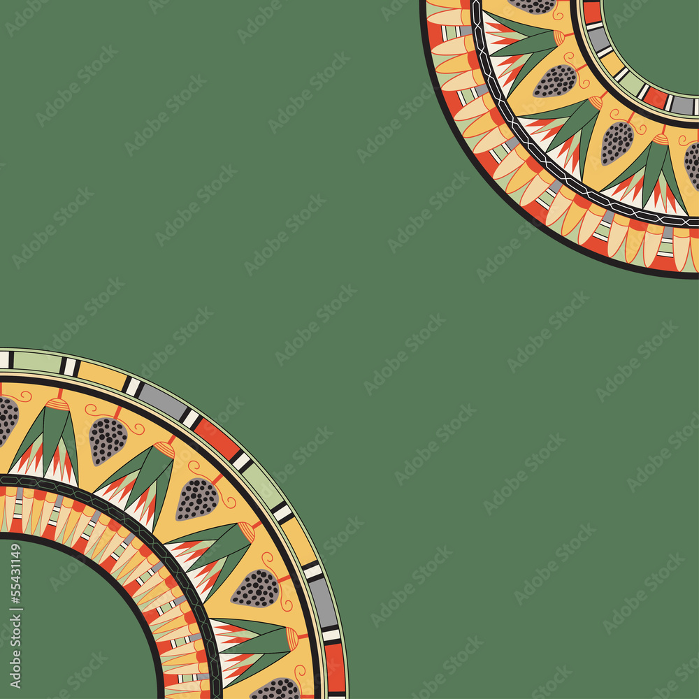 Invitation card with egyptian national pattern, vector Invitation card with egyptian national pattern, vector