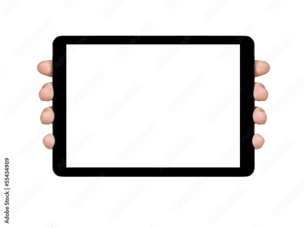 female teen hands showing generic tablet female teen hands showing generic tablet