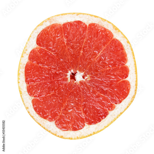 half of ripe orange grapefruit