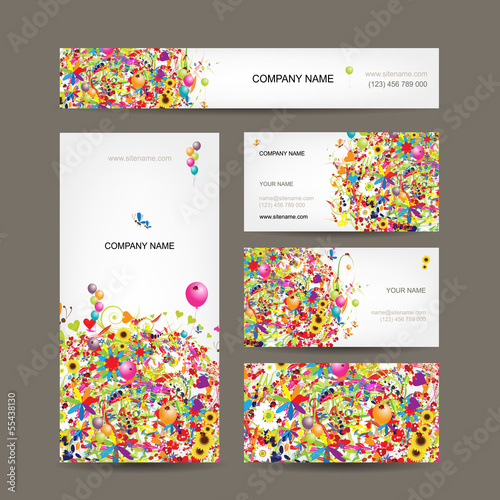 Set of business cards for your design