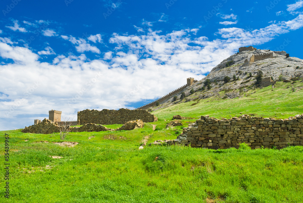 Inside an ancient Genoese fortress in Sudak, Crimea, Ukraine