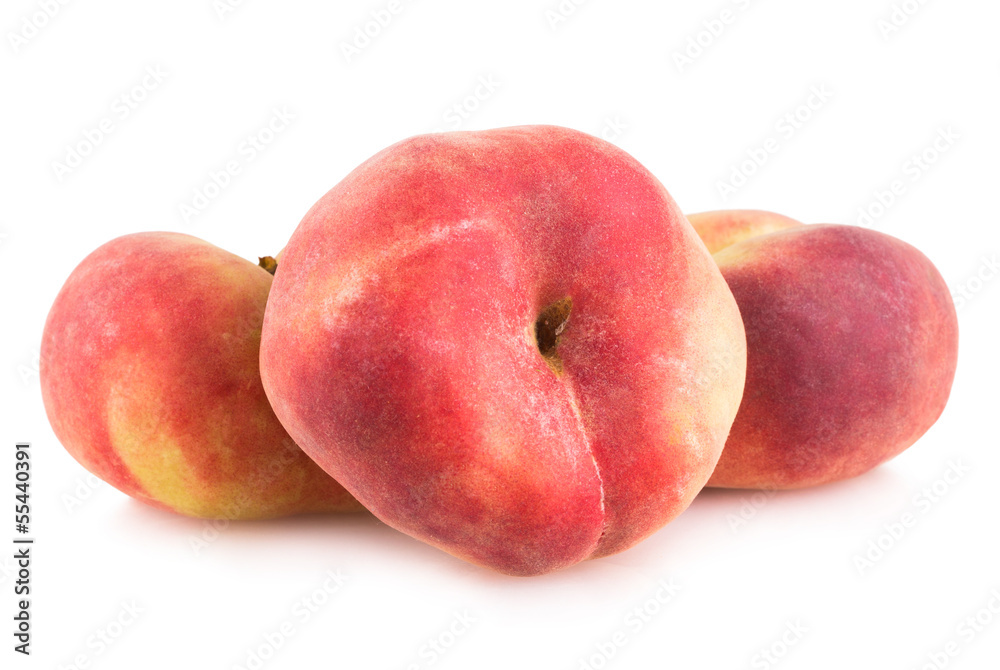 ripe peaches isolated on white background ripe peaches isolated on white background