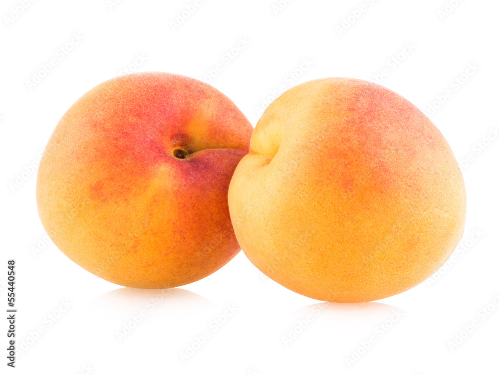 ripe apricots isolated on white background ripe apricots isolated on white background