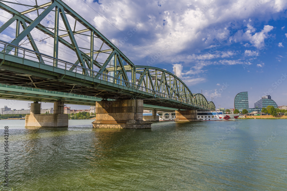 Danube Bridge near Rivergate, Vienna Danube Bridge near Rivergate, Vienna