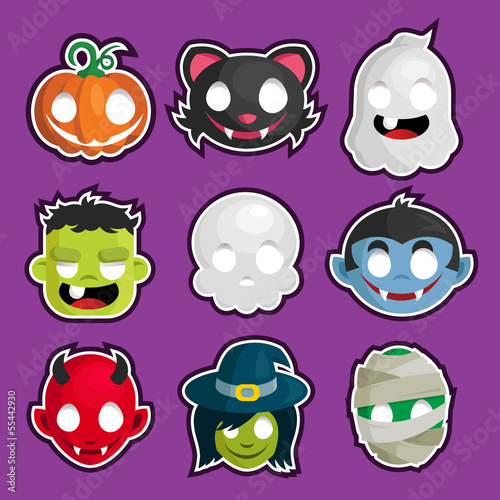 Halloween Head Stickers