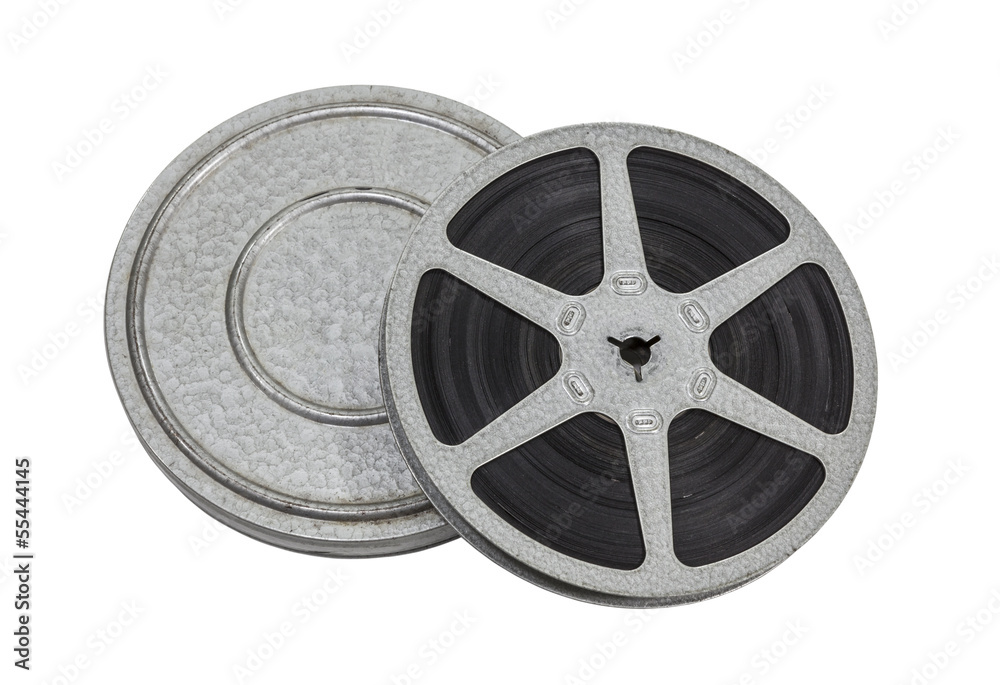 Fototapeta premium Vintage Film Reel and Can