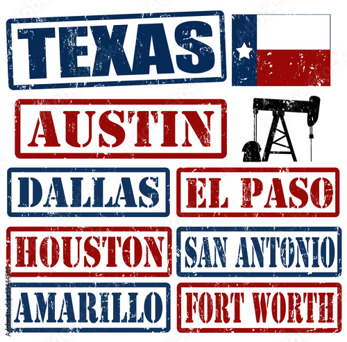 Texas Cities stamps