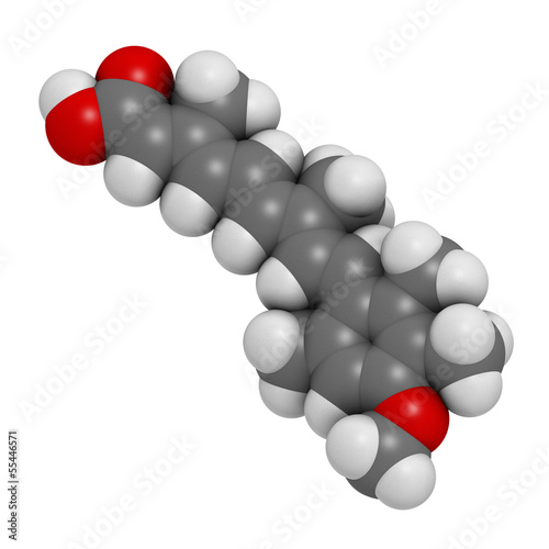 Acitretin psoriasis drug, chemical structure. photo