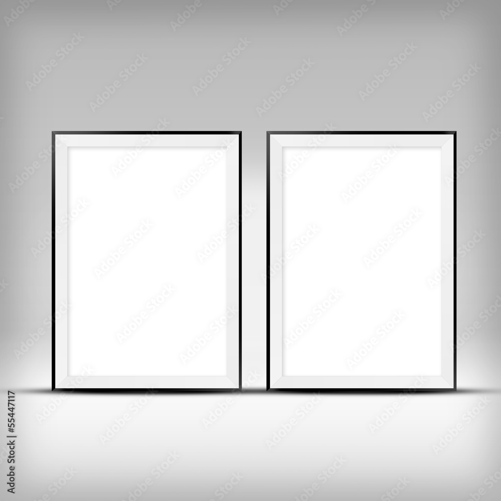 Two empty frames on a wall Two empty frames on a wall