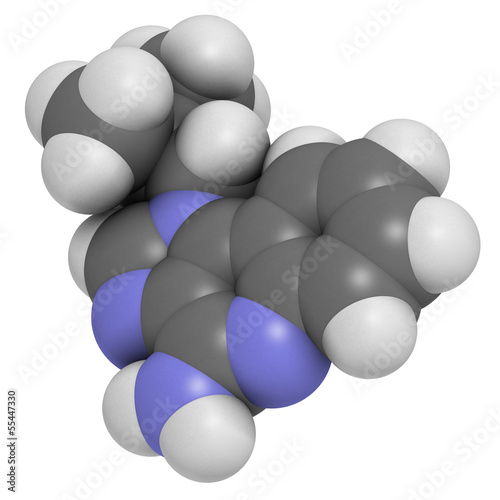 Imiquimod topical skin cancer drug, chemical structure. photo