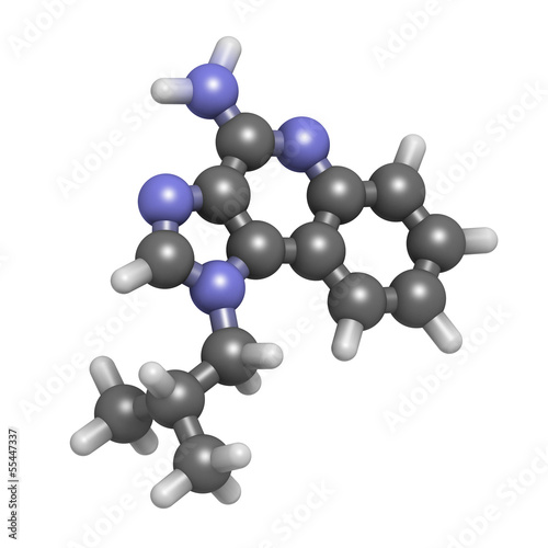 Imiquimod topical skin cancer drug  chemical structure.