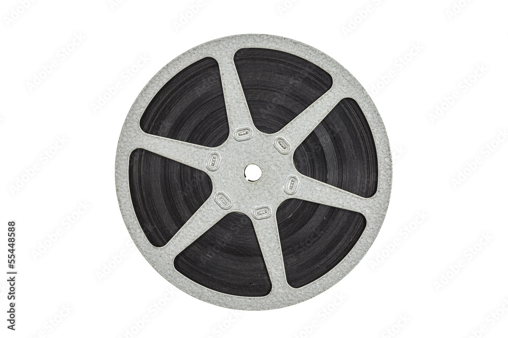 Old Metal Film Reel Isolated Old Metal Film Reel Isolated