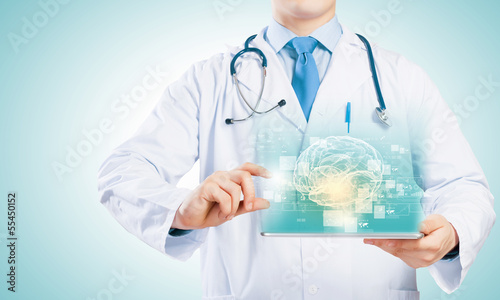 Doctor with tablet pc