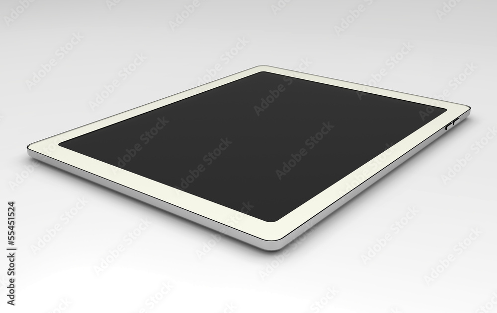 white teblet pc 3D on white background white teblet pc 3D on white background