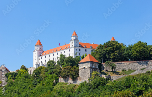 Medieval castle on the hill against the sky  Bratislava