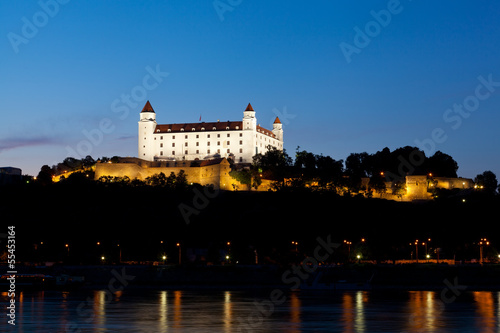 View of the Bratislava lock at night  Slovakia