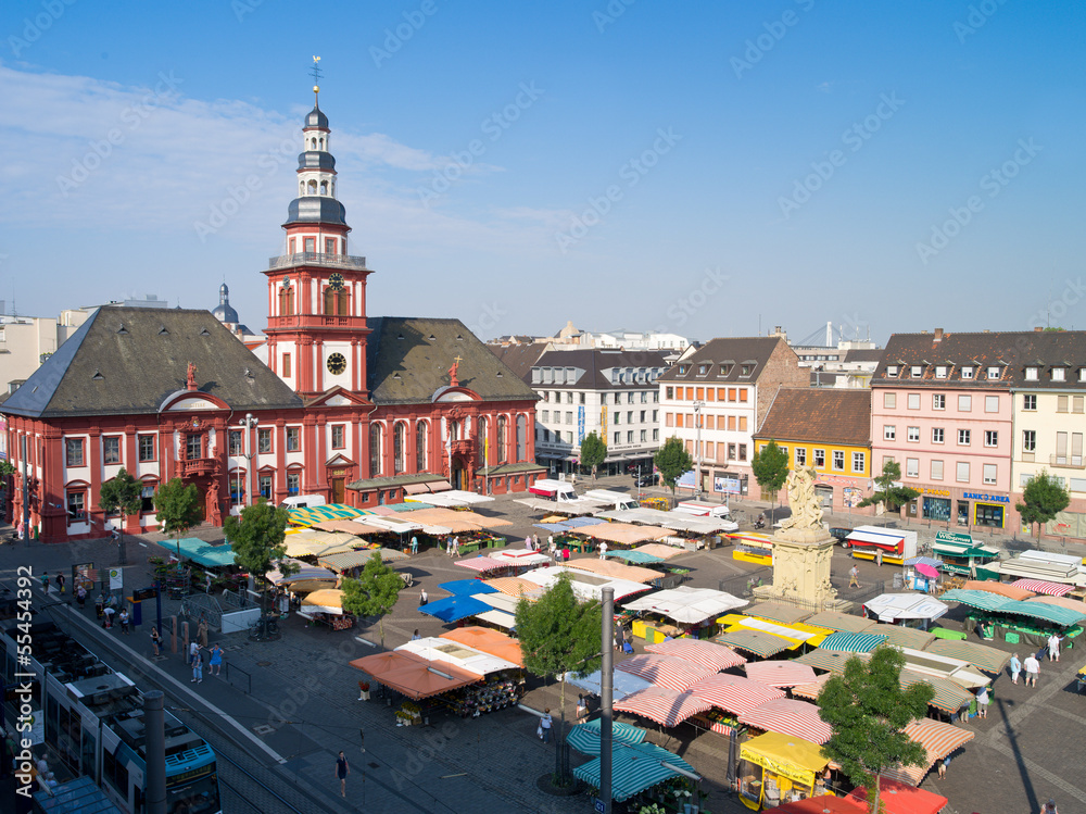 Marktplatz in Mannheim StockFoto Adobe Stock