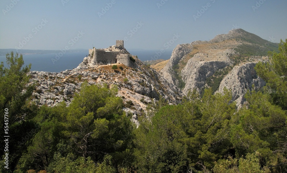 Stari Grad - Fortica - the ruins of fortress above the town Omis
