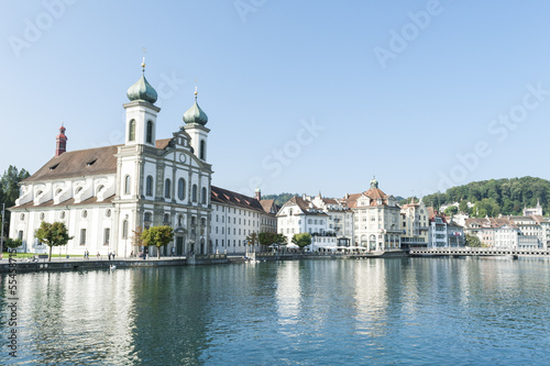 Luzern, Jesuitenkirche, Kirchtürme in der Altstadt, Schweiz
