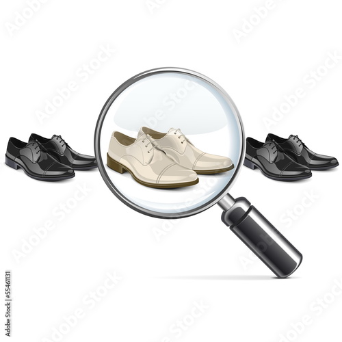 Vector Male Shoes with Lens