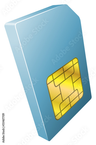 Illustration of mobile phone sim card icon