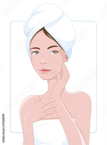 Beautyful girl with bath towel