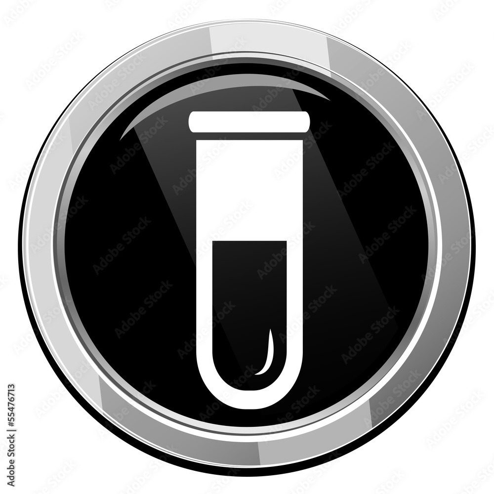 Test tube icon. Biochemistry and microbiology equipment.