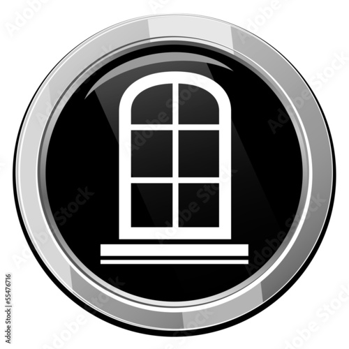 Window frame - Vector black icon isolated