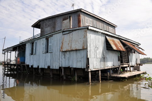 Tinplate house, Chau Doc, Mekong delta (Vietnam)