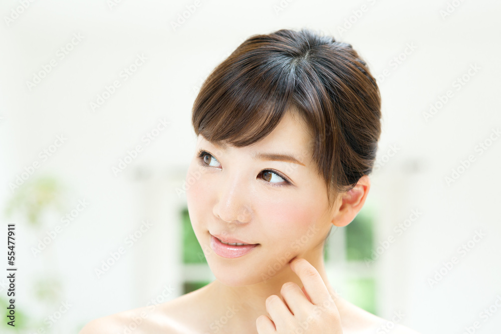 Beautiful young woman relaxing in the room Beautiful young woman relaxing in the room
