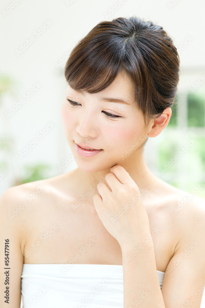Beautiful young woman relaxing in the room Beautiful young woman relaxing in the room