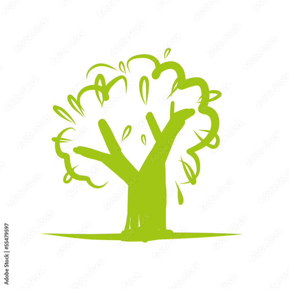Green tree icon for your design Green tree icon for your design