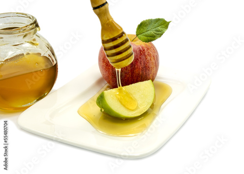 Apples and honey are traditional food for Rosh Hashana