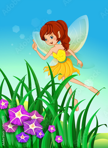 A beautiful fairy in the garden