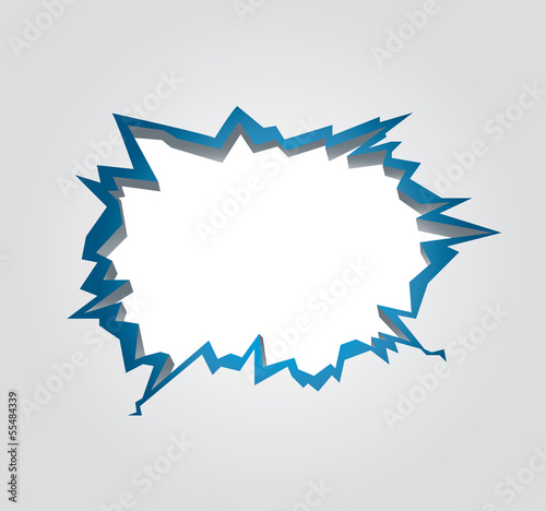Quadro em tela Hole with cracks - Template for a content