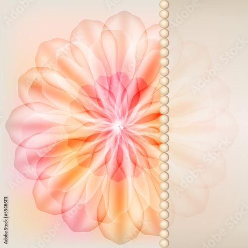 Gentle greeting card with a floral design