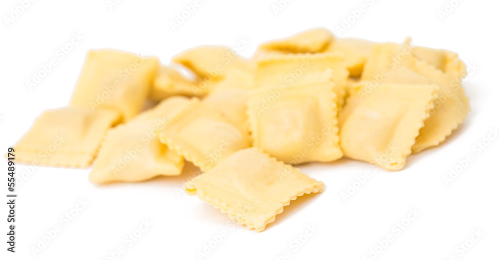 Ravioli pasta isolated