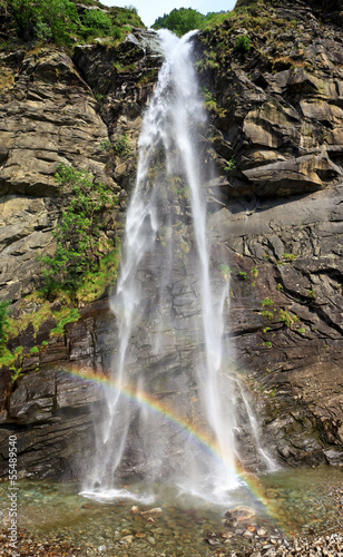 Santa Petronilla waterfall in Biasca  Switzerland