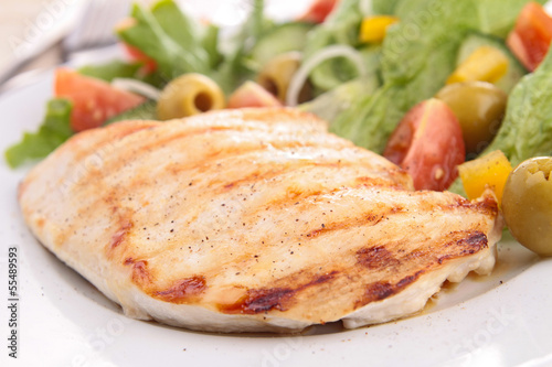 chicken breast and vegetable