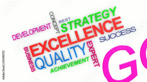 Word cloud about excellence in business service