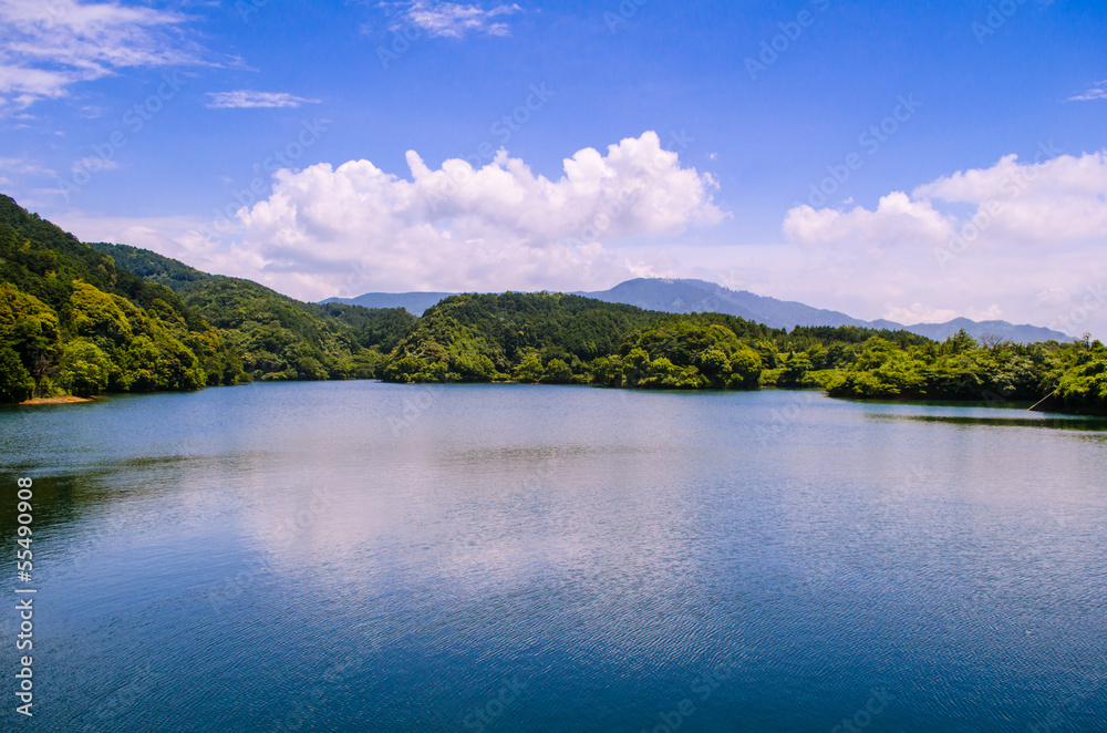 The dam lake of summer The dam lake of summer