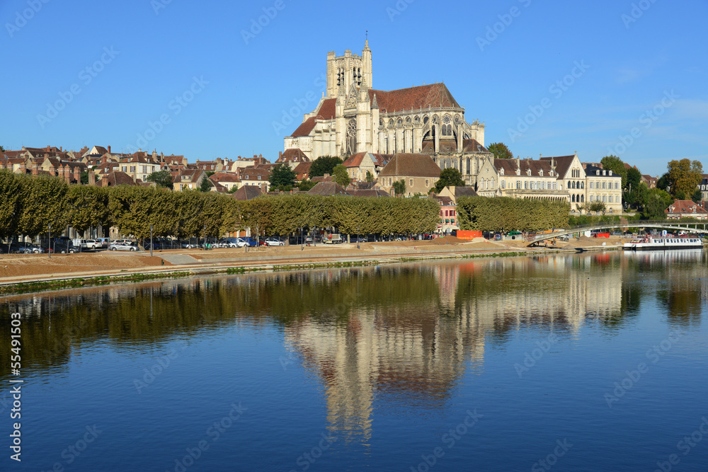 Panorama von Auxerre, Burgund / Frankreich
