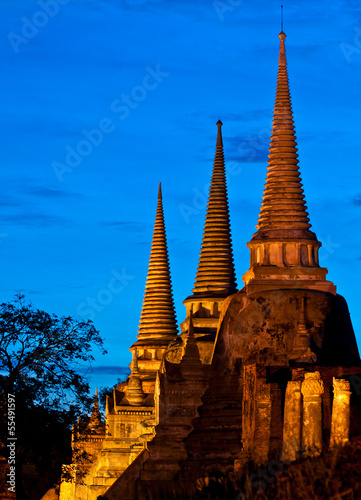 Ancient temple and pagoda in Thailand