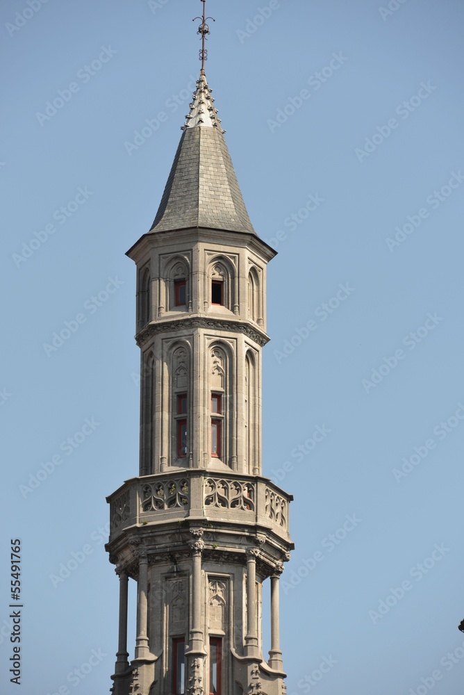 Tower in Bruges, Belgium.