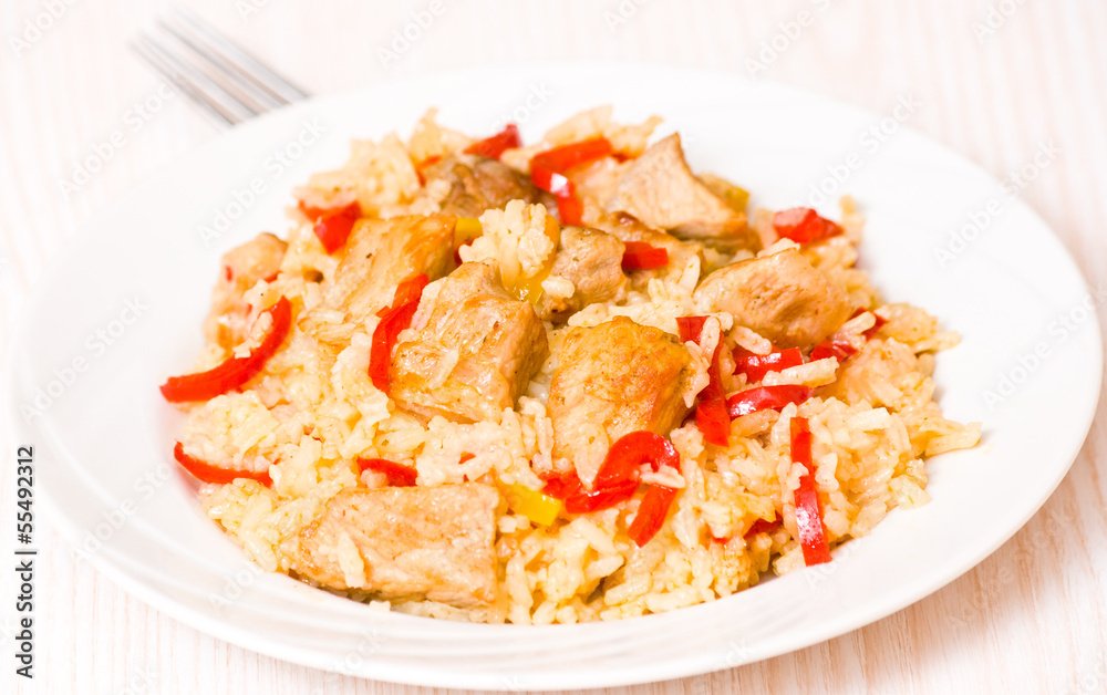 meat with Rice and vegetables meat with Rice and vegetables