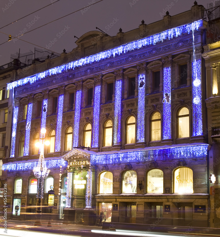 Christmas night in St. Petersburg