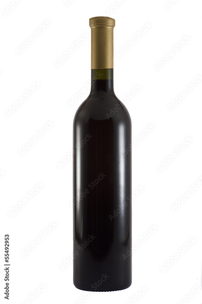 Red wine bottle isolated on white background Red wine bottle isolated on white background