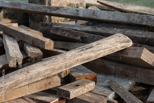 scrap wood pile