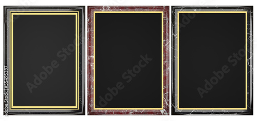 Black and Red Marble Plaque Collection